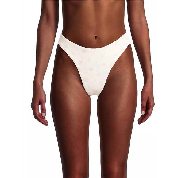 NEW WE WORE WHAT classic scoop bikini bottom in off white - Picture 1 of 3